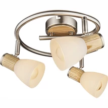 Spot Globo GYLFI metal nichel mat sticla opal E14 3x 40W (nu contine) IP20 - 54352-3