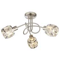 Plafoniera Globo KRIS metal nichel mat metal E14 3x 40W (nu contine) IP20 - 54356-3