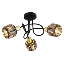 Plafoniera Globo INDIANA metal negru mat metal auriu mat E14 3x 40W (nu contine) IP20 - 54357-3B