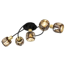 Plafoniera Globo INDIANA metal negru mat metal auriu mat E14 5x 40W (nu contine) IP20 - 54357-5B