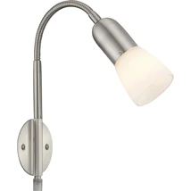 Aplica Globo CATHY metal nichel mat sticla alb E14 1x 40W (nu contine) IP20 - 5453-1W