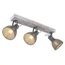 Spot Globo MORI lemn antic alb metal gri E27 3x 40W (nu contine) IP20 - 54661-3