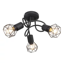 Plafoniera Globo XARA I metal negru metal negru E14 3x 40W (nu contine) IP20 - 54802S-3D