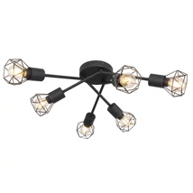 Plafoniera Globo XARA I metal negru metal negru E14 6x 40W (nu contine) IP20 - 54802S-6