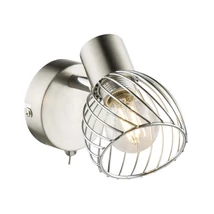 Spot Globo TEXAS metal nichel mat metal E14 1x 40W (nu contine) IP20 - 54809-1