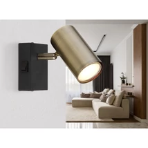 Spot Globo ROBBY metal negru mat alama antic GU10 1x 25W (nu contine) IP20 - 57911-1M