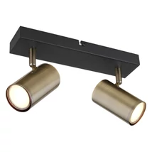 Spot Globo ROBBY metal negru mat alama antic GU10 2x 35W (nu contine) IP20 - 57911-2M