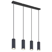 Pendul Globo ROBBY metal negru mat metal negru mat GU10 4x 35W (nu contine) IP20 - 57911-4HB