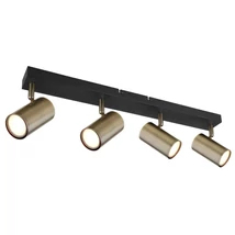 Spot Globo ROBBY metal negru mat alama antic GU10 4x 35W (nu contine) IP20 - 57911-4M