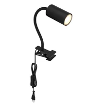 Veioza cu clema Globo ROBBY metal negru mat metal negru mat GU10 1x 25W (nu contine) IP20 - 57911KB