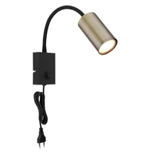 Aplica Globo ROBBY metal negru mat alama antic GU10 1x 25W (nu contine) IP20 - 57911WM
