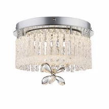 Plafoniera Globo MATHILDA metal chrom tije sticla LED 1x 12W 4000K (inclus) IP20 - 68397-12