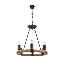 Pendul Globo ULLEU metal negru E27 6x 40W (nu contine) IP20 - 69029-6