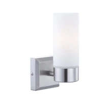 Aplica baie Globo SPACE metal nichel mat sticla opal E14 1x 40W (nu contine) IP44 - 7815