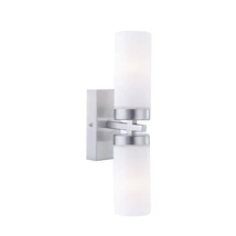 Aplica baie Globo SPACE metal nichel mat sticla opal E14 2x 40W (nu contine) IP44 - 7816