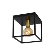 Plafoniera Lucide RUBEN stil modern metal negru auriu mat-alama forma unghiular E27 IP20 - 00124/01/30