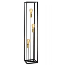 Lampadar Lucide RUBEN stil modern metal negru auriu mat-alama forma dreptunghi E27 IP20 - 00724/03/30