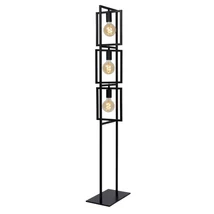 Lampadar Lucide LUUK stil modern metal negru forma dreptunghi E27 IP20 - 00726/03/30