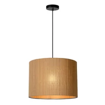 Pendul Lucide MAGIUS stil scandinav rotan lemn deschis negru forma rotund E27 IP20 - 03429/42/30
