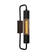 Aplica de perete Lucide CALIXT stil modern otel negru forma cilindric E27 IP20 - 05233/01/30