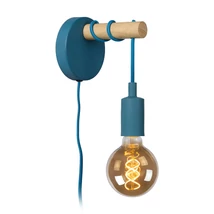 Aplica de perete copii Lucide POLA stil modern metal albastru forma rotund E27 IP20 - 08227/01/35