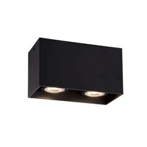 Plafoniera tip spot Lucide BODI stil modern aluminiu negru forma dreptunghi GU10 IP20 - 09101/02/30