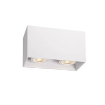 Plafoniera tip spot Lucide BODI stil modern aluminiu alb forma dreptunghi GU10 IP20 - 09101/02/31