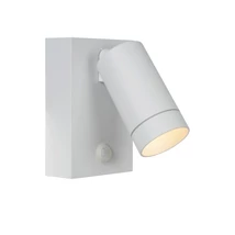 Aplica exterior cu senzor de miscare Lucide TAYLOR stil modern aluminiu alb forma cilindric GU10 IP54 - 09831/01/31