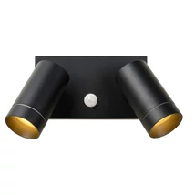 Aplica exterior cu senzor de miscare Lucide TAYLOR stil modern aluminiu negru forma dreptunghi GU10 IP54 - 09831/02/30