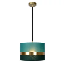 Pendul Lucide EXTRAVAGANZA TUSSE stil retro panza verde auriu forma rotund E27 IP20 - 10409/01/33