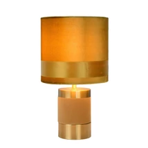 Veioza Lucide EXTRAVAGANZA FRIZZLE stil retro metal galben forma rotund E14 IP20 - 10500/81/34