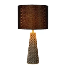 Veioza Lucide EXTRAVAGANZA VELVET stil retro metal negru gri forma rotund E27 IP20 - 10501/81/30