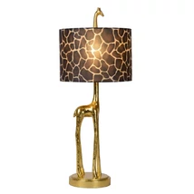 Veioza Lucide EXTRAVAGANZA MISS TALL stil retro plastic auriu mat-alama maro forma rotund E27 IP20 - 10506/81/02