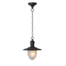 Pendul exterior Lucide ARUBA stil cabana metal maro ruginiu forma rotund E27 IP44 - 11872/01/97