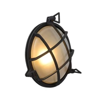 Aplica de perete Lucide DUDLEY stil retro aluminiu negru forma semicircular E27 IP44 - 11890/25/30