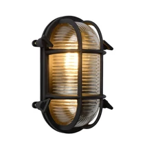 Aplica de perete Lucide DUDLEY stil retro aluminiu negru forma ovala E27 IP44 - 11891/20/30
