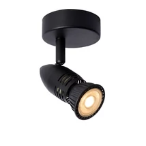 Aplica spot Lucide CARO stil modern metal negru forma rotund GU10 IP20 - 13955/01/30