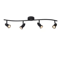 Plafoniera tip spot Lucide CARO stil modern metal negru GU10 IP20 - 13955/04/30
