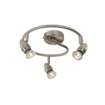 Plafoniera tip spot Lucide CARO-LED stil modern metal crom satinat forma rotund GU10-LED IP20 - 13955/14/12