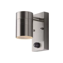 Aplica exterior cu senzor de miscare Lucide ARNE-LED stil modern otel crom satinat forma rotund GU10-LED IP44 - 14866/05/12