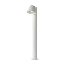 Stalp exterior Lucide DINGO-LED stil modern aluminiu alb forma rotund GU10-LED IP44 - 14881/70/31