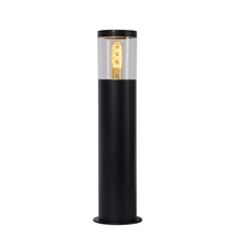 Stalp exterior Lucide FEDOR stil modern otel negru forma cilindric E27 IP44 - 14899/50/30