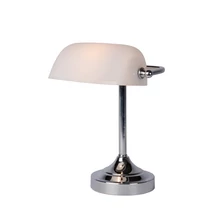 Veioza Lucide BANKER stil clasic metal crom alb E14 IP20 - 17504/01/11