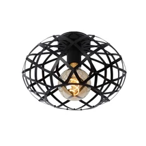 Plafoniera Lucide WOLFRAM stil modern metal negru forma glob E27 IP20 - 21117/30/30