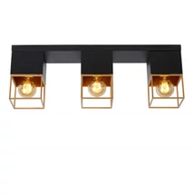 Plafoniera Lucide RIXT stil modern metal negru auriu mat-alama forma dreptunghi E27 IP20 - 21120/03/30
