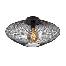 Plafoniera Lucide MESH stil modern metal negru forma ovala E27 IP20 - 21123/45/30