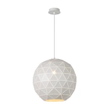Pendul Lucide OTONA stil modern metal alb forma rotund E27 IP20 - 21409/40/31