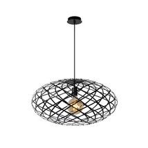 Pendul Lucide WOLFRAM stil modern metal negru forma ovala E27 IP20 - 21417/65/30