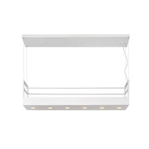 Pendul Lucide MIRAVELLE stil cabana metal alb forma dreptunghi GU10 IP20 - 21427/06/31