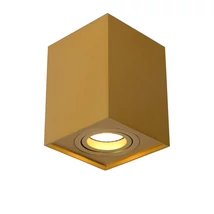 Plafoniera tip spot Lucide TUBE stil modern aluminiu auriu mat-alama forma unghiular GU10 IP20 - 22953/01/02
